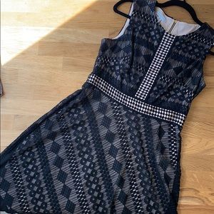 London Times | Black Lace Lined Dress | 6